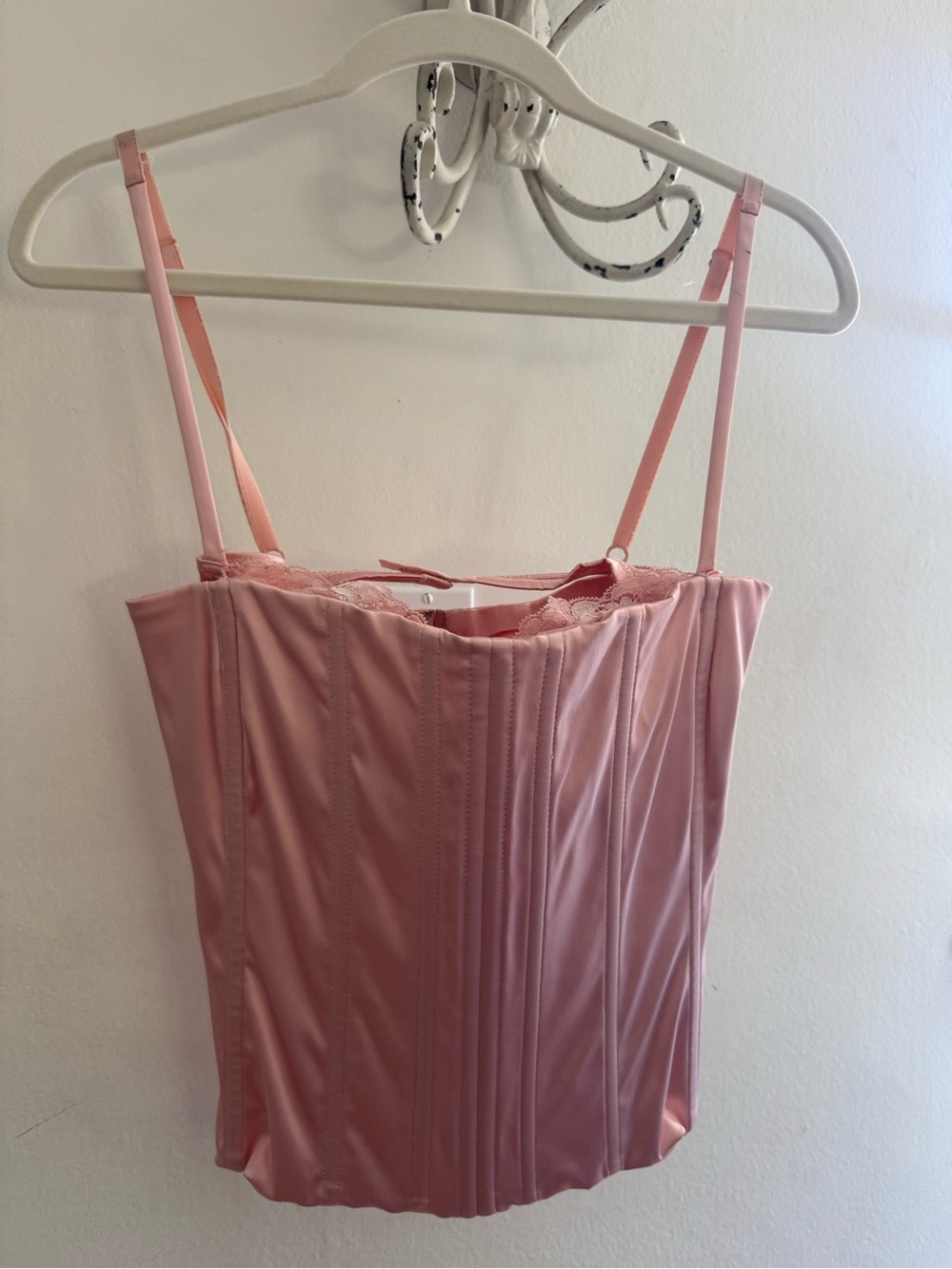 super rare dolce & gabbana Women's Pink 
 Satin Bustier Corset Top early 2000